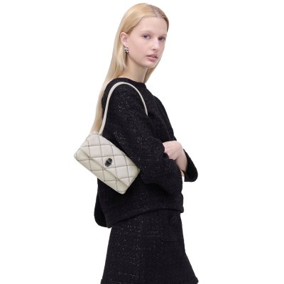 THE BI-COLOR QUILTED MINI DUAL SHOULDER BAG